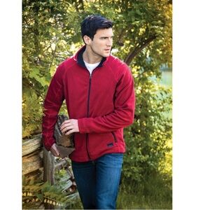 Roots 73 Men's Deerlake Dark Red Microfleece Jacket XL